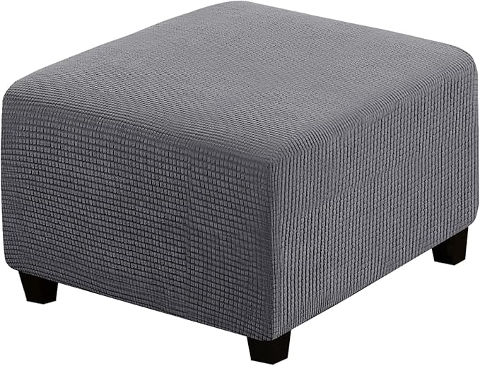 Square Slipcovers Jacquard Ottoman Cover