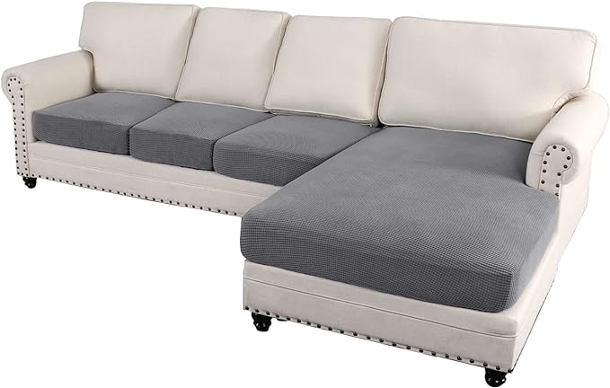 L Shaped Jacquard Cushion Slipcover Sofa Couch Cover