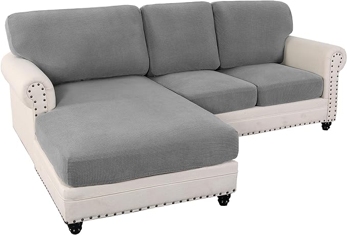 L Shaped Jacquard Cushion Slipcover Sofa Couch Cover