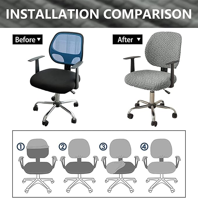 Jacquard Slipcover Office Chair Cover
