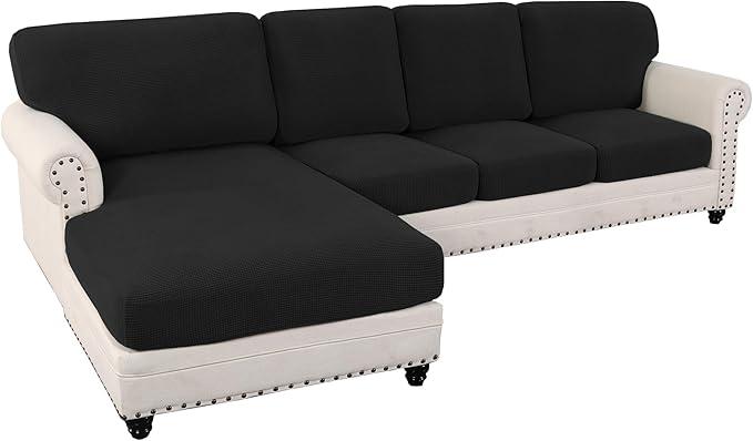L Shaped Jacquard Cushion Slipcover Sofa Couch Cover