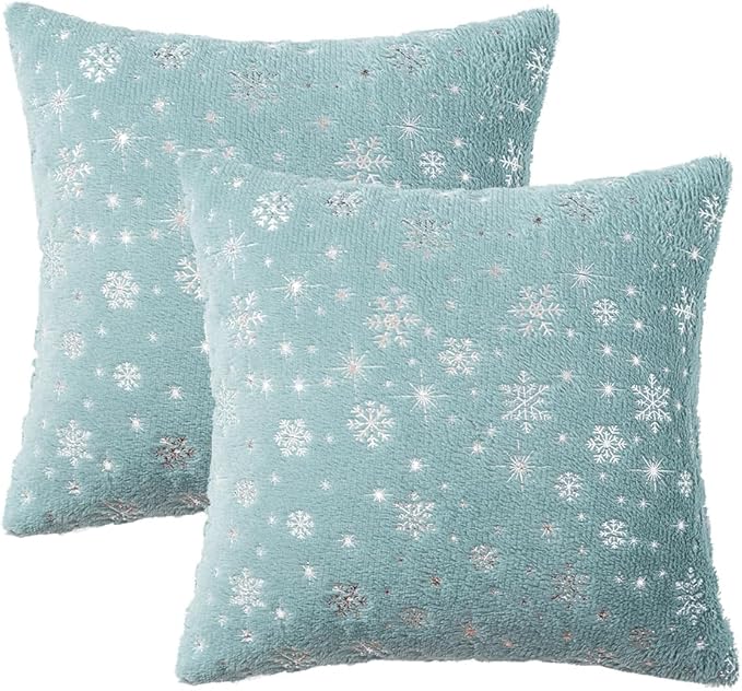 Snowflake Throw Christmas Pillow Cushion Cover Case