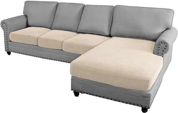L Shaped Jacquard Cushion Slipcover Sofa Couch Cover