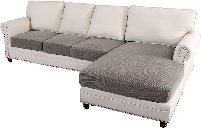 L Shaped Jacquard Cushion Slipcover Sofa Couch Cover