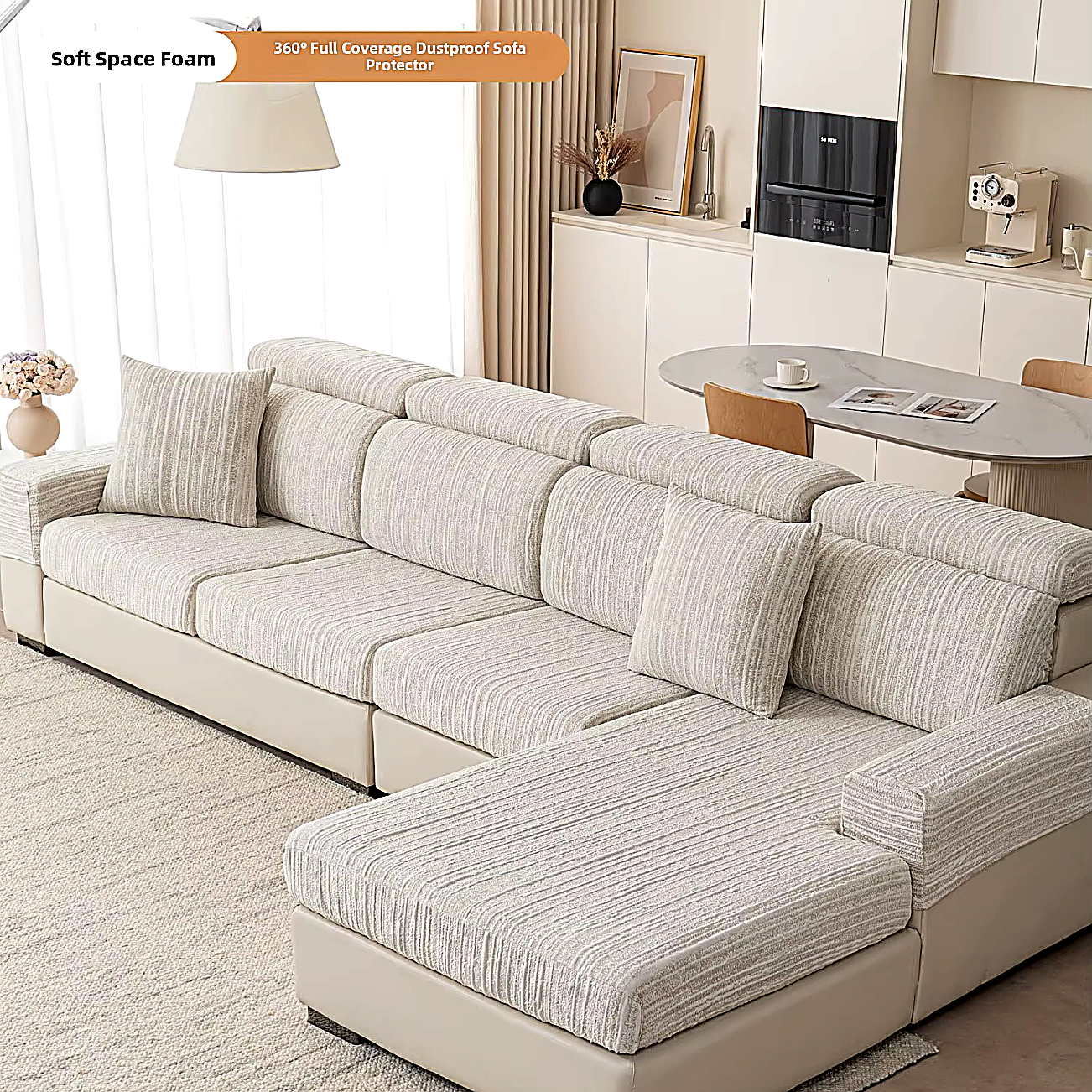 Boho Anti-Slip Cushion Sectional L Shaped Sofa Couch Cover