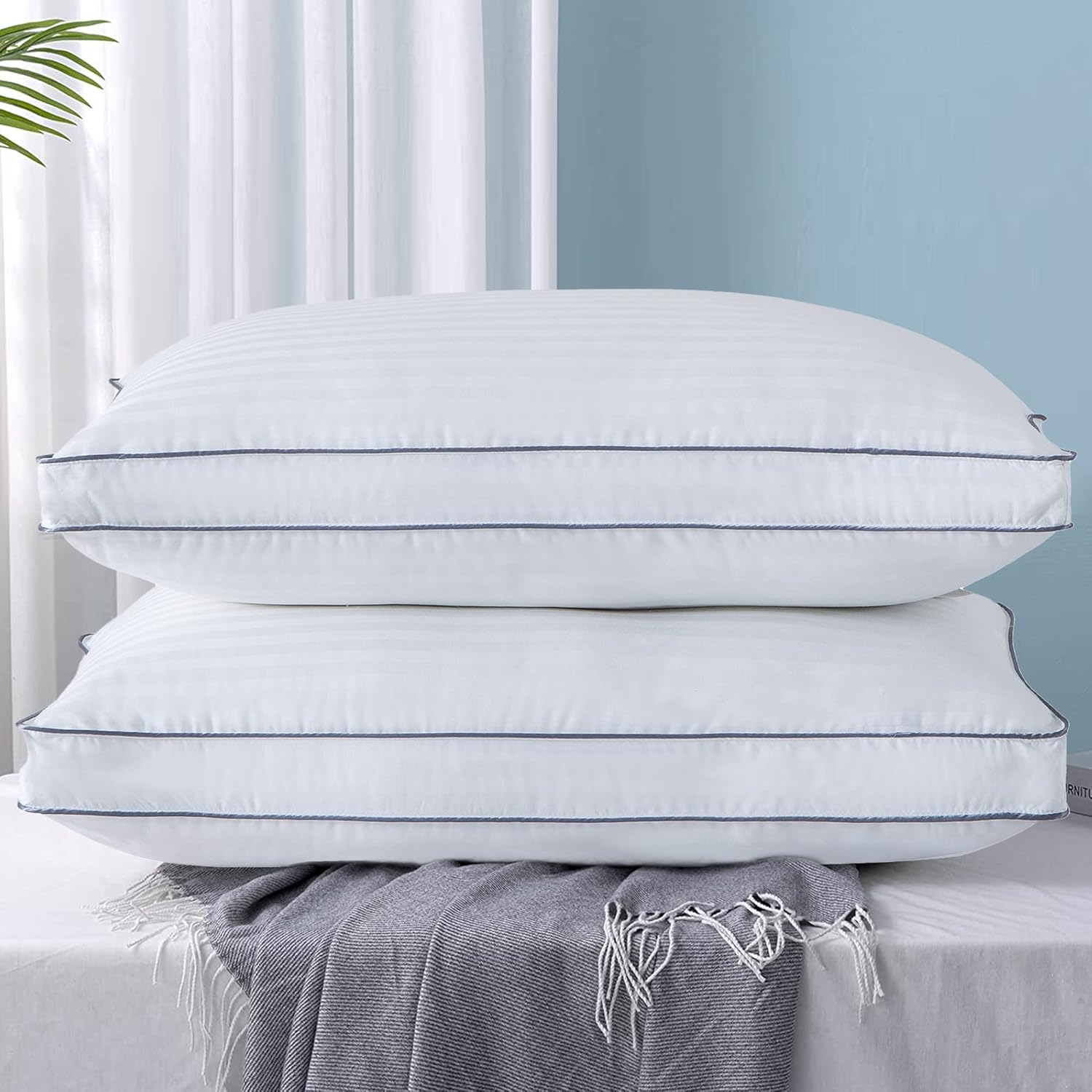 Cooling Luxury Stripe Premium Bed Sleeping Pillows