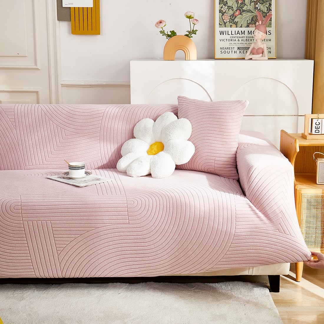 360 Geometric Jacquard Slipcover Sofa Couch Cover