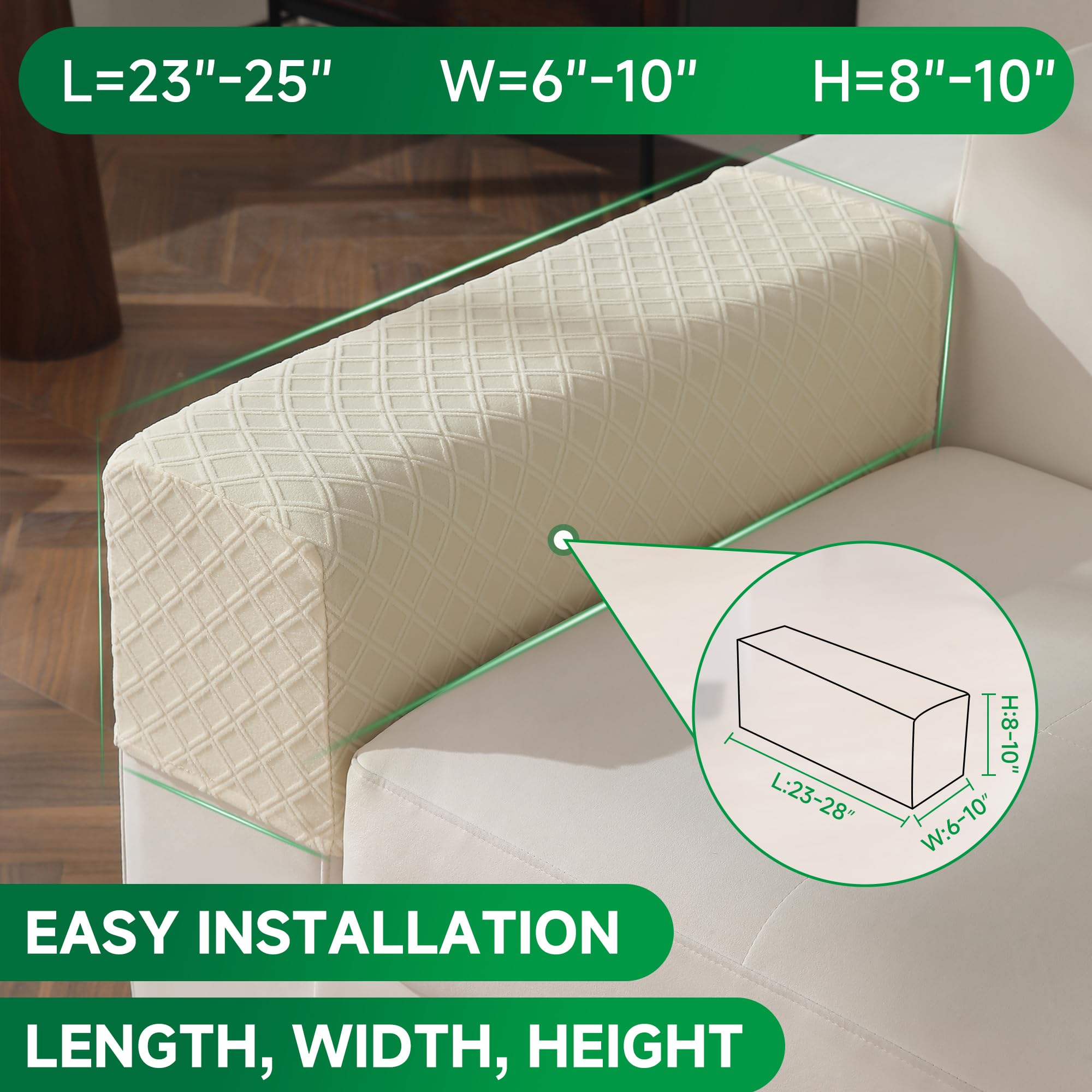 Anti Slip Cushion L Shaped Diamond Sectional Sofa Couch Cover