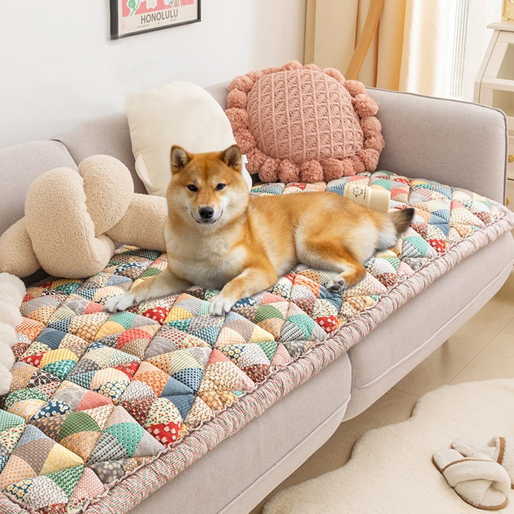 Non Slip Garden Chic Fuzzy Pet Dog Mat Bed Couch Cover