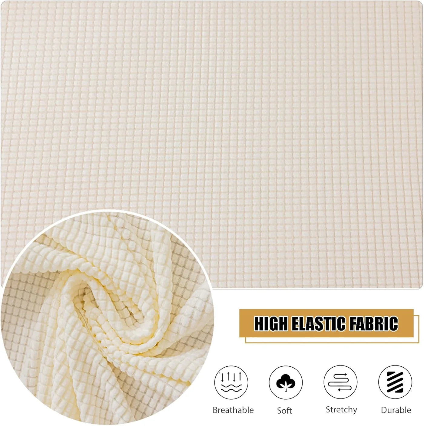 Jacquard Corduroy Stretchy Slipcover Dinning Chair Seat Cover