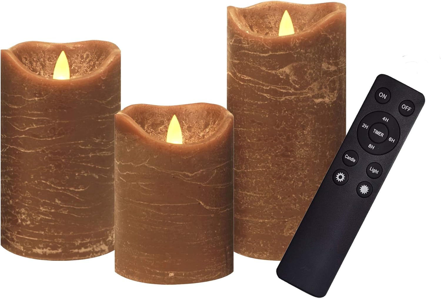 Magic Clear Glass Flameless LED Pillar Candle