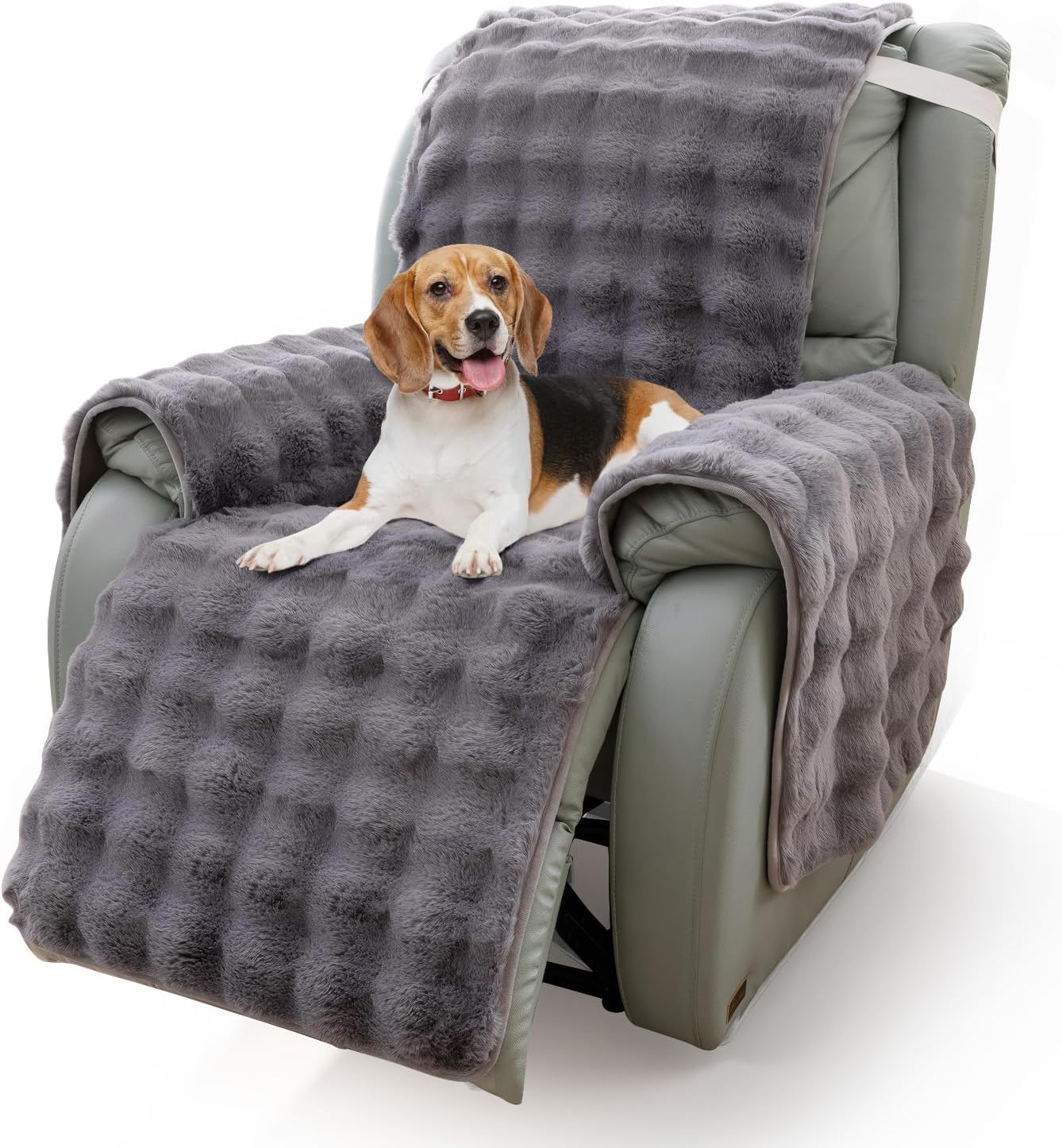 Non-Slip Plush Rabbit Slipcover Lazy Boy Chair Recliner Cover