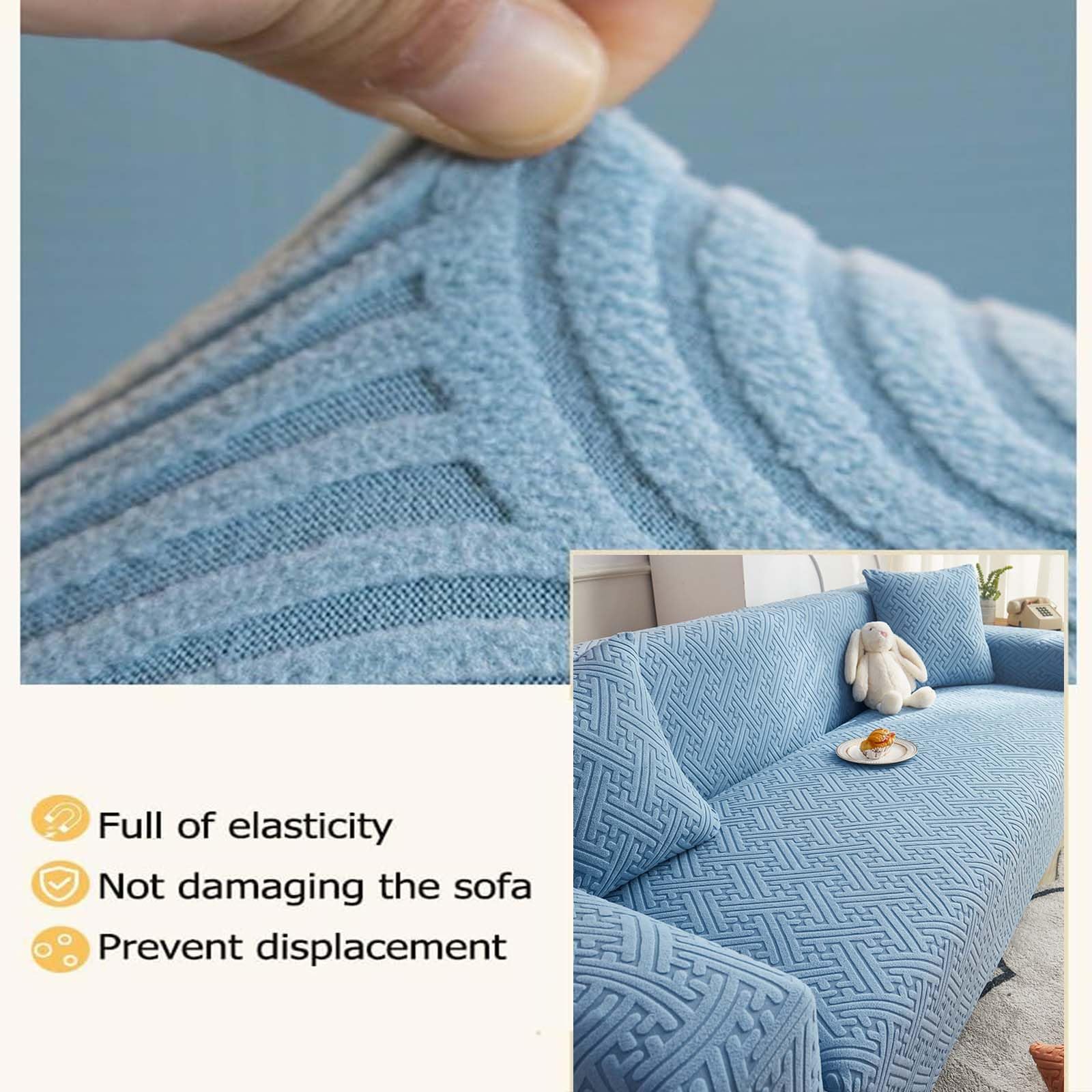 360 Non Slip Jacquard High Stretch Slipcover Sofa Couch Cover