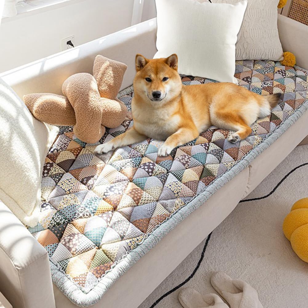Non Slip Garden Chic Fuzzy Pet Dog Mat Bed Couch Cover