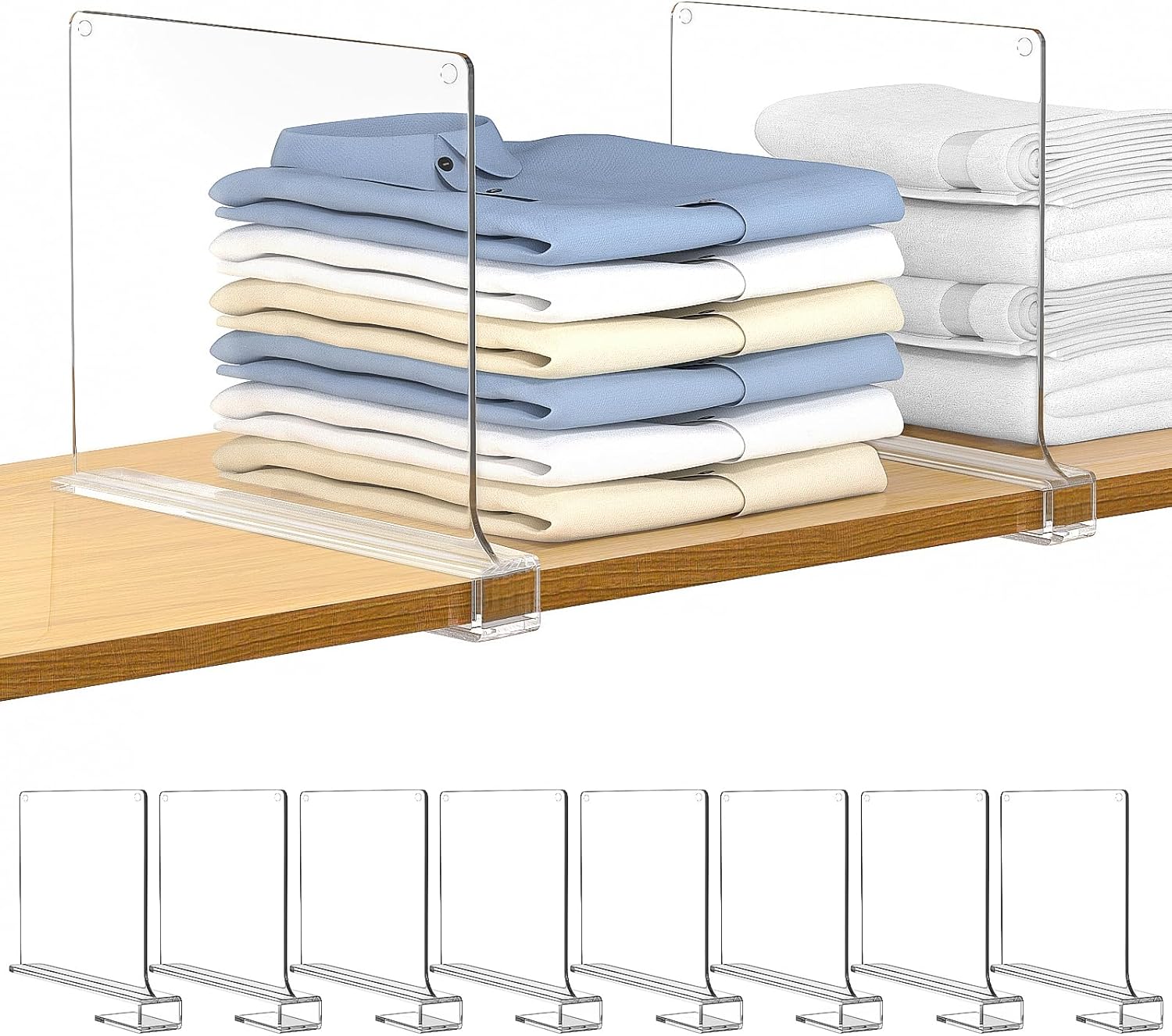 Shelf Dividers Closet Storage Organizer