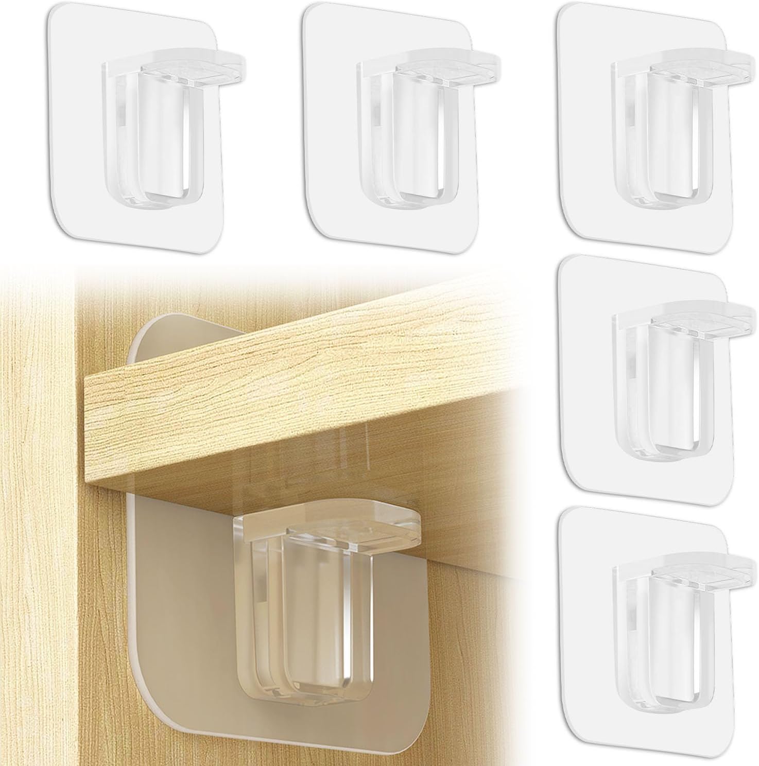 Locking Shelf Adhesive Bracket Support Pegs