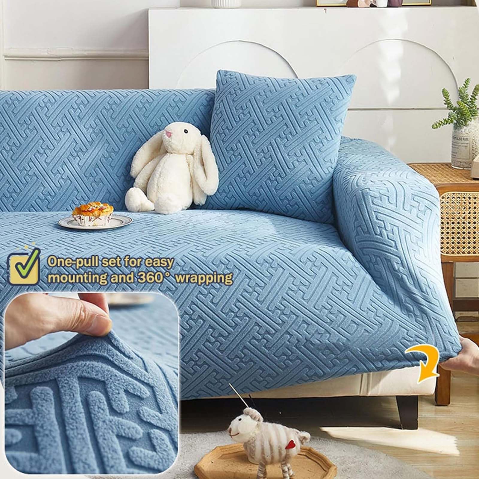 360 Non Slip Jacquard High Stretch Slipcover Sofa Couch Cover