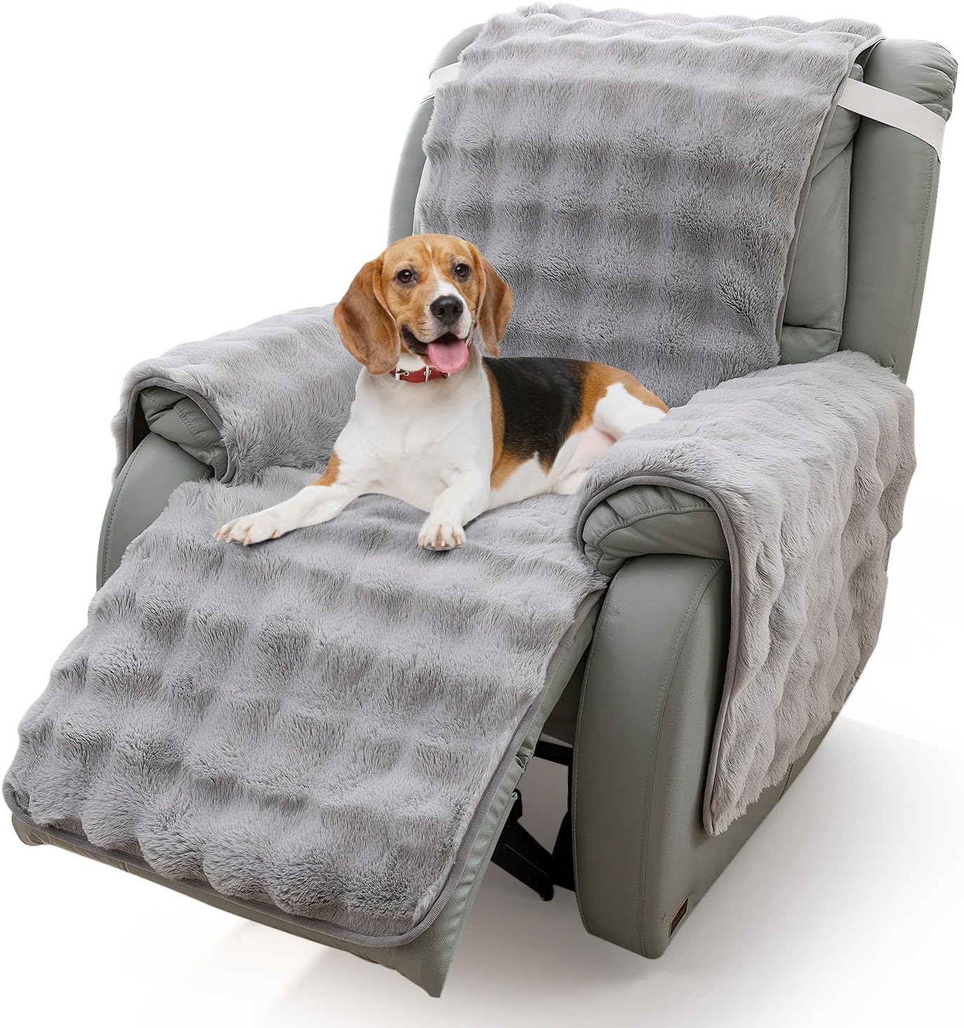 Non-Slip Plush Rabbit Slipcover Lazy Boy Chair Recliner Cover