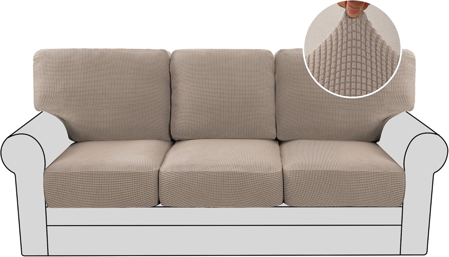 Jacquard Cushion Slipcover Sofa Couch Cover