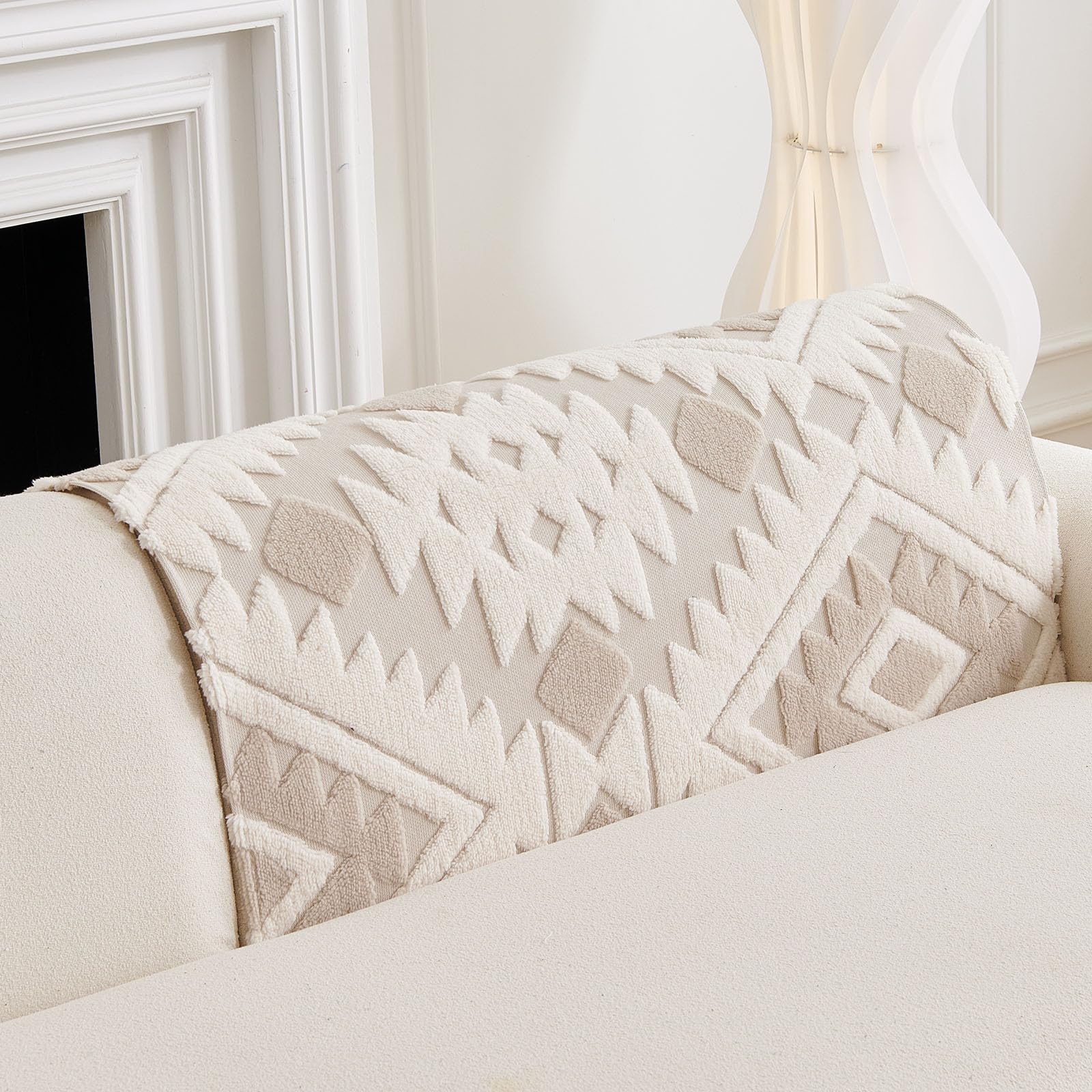 Non Slip Boho Cozy Fuzzy Couch Sofa Mat Cover