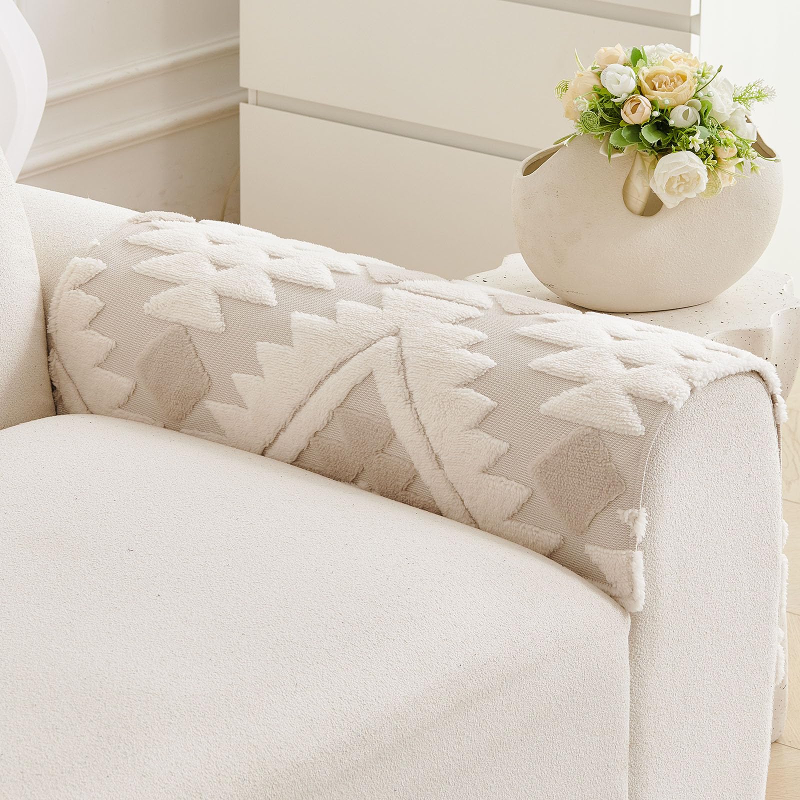 Non Slip Boho Cozy Fuzzy Couch Sofa Mat Cover