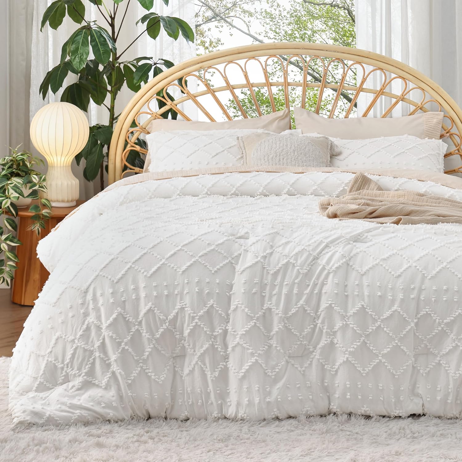 Shabby Chic Fluffy Boho Bedding Comforter Set
