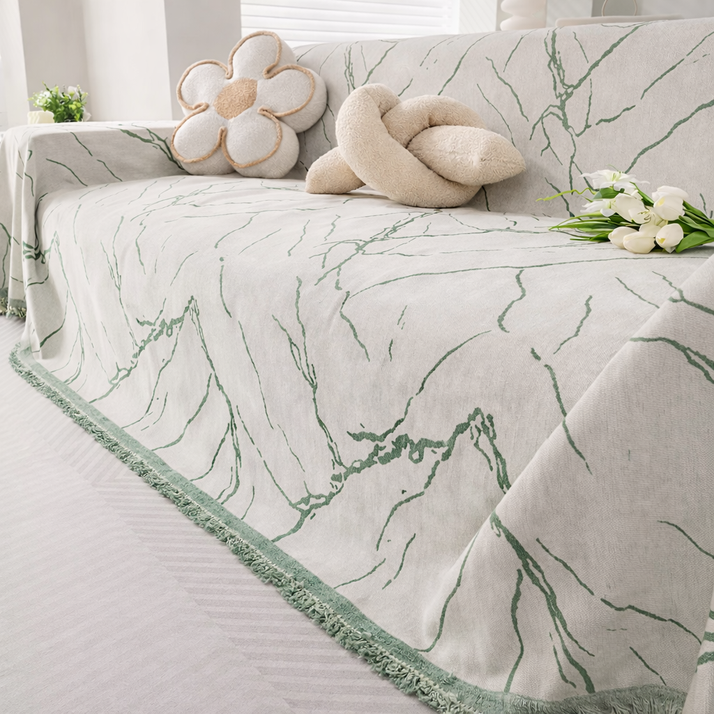 Anti-Slip Luxury Chenille Elegance Tassels Sofa Couch Cover