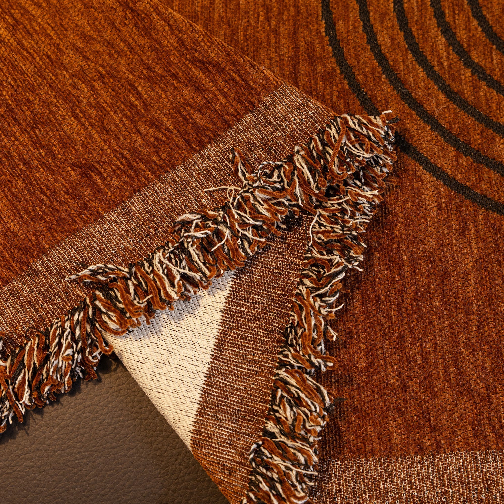 Non-Slip Modern Geometric Chenille Tassels Sofa Couch Cover