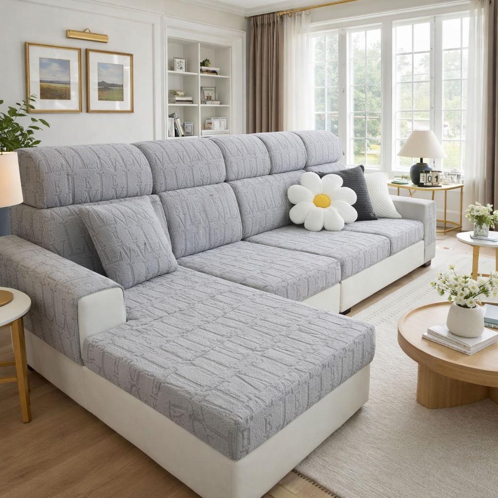 Anti-Slip L Shaped Letter Cushion Sofa Couch Cover