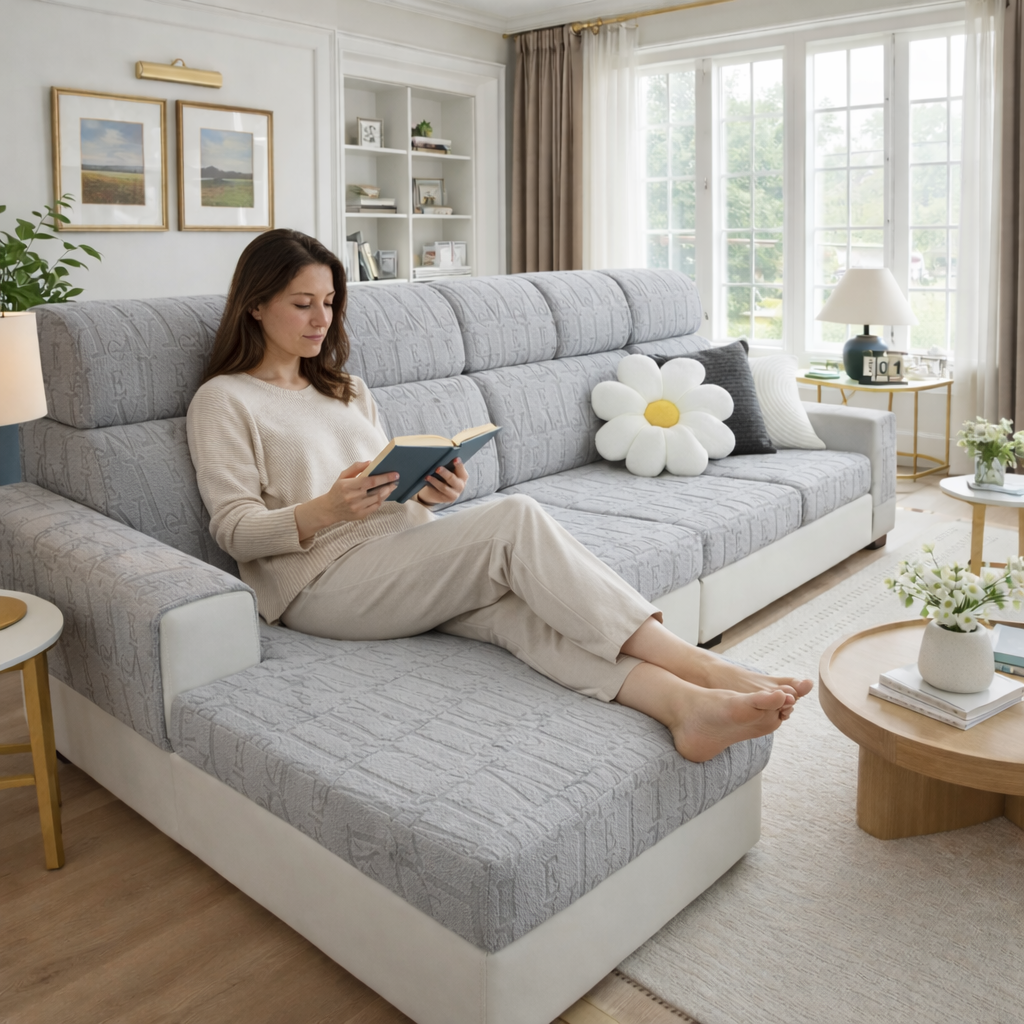 Anti-Slip L Shaped Letter Cushion Sofa Couch Cover