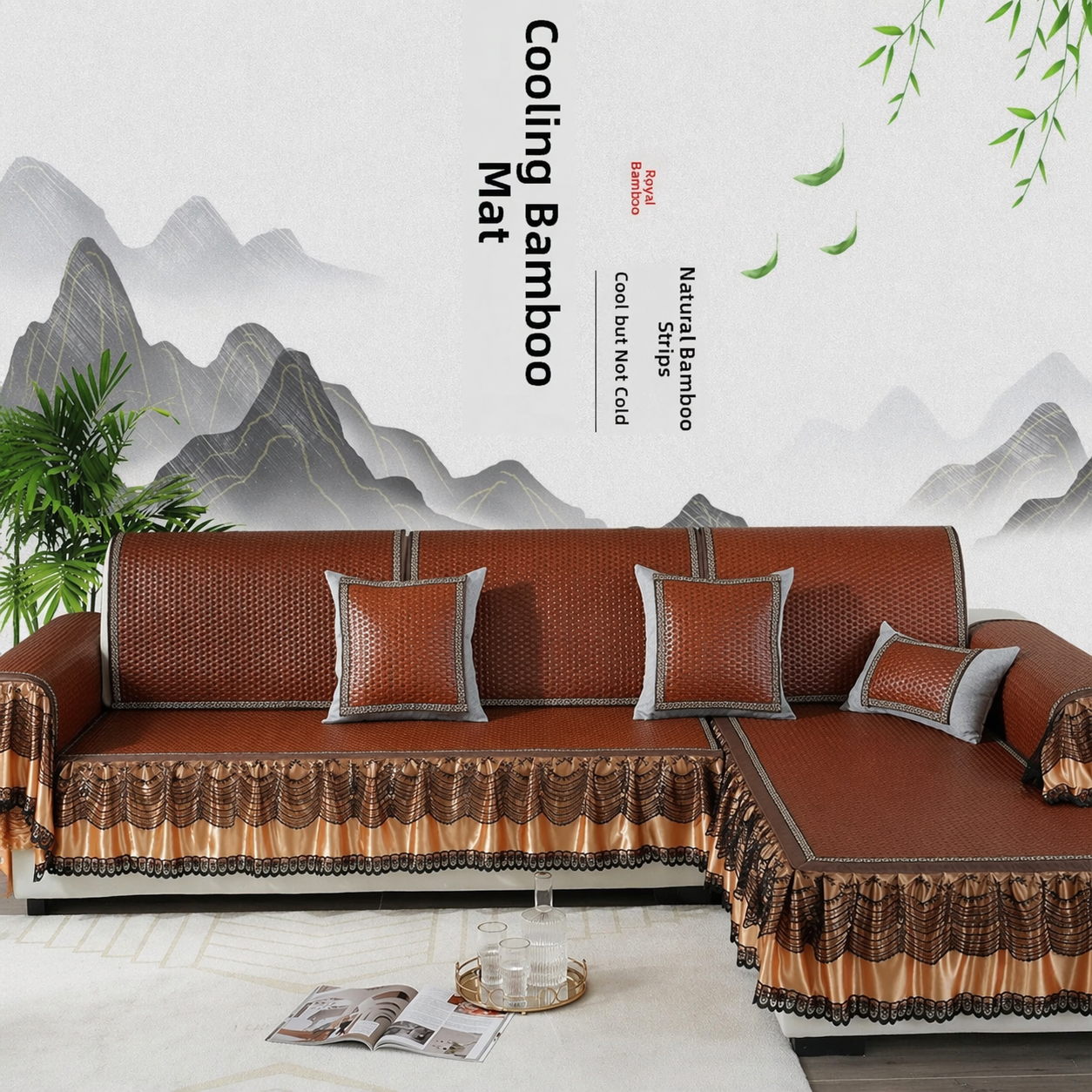 Non-Slip Cooling Chenille Sofa Couch Cover