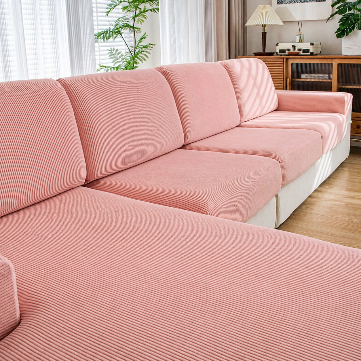 Anti Slip L Shaped Sectional Cushion Sofa Couch Cover