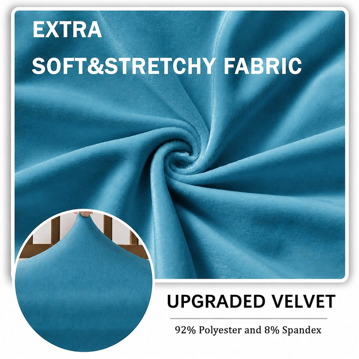 Velvet Stretchy Slipcover Dinning Chair Seat Cover
