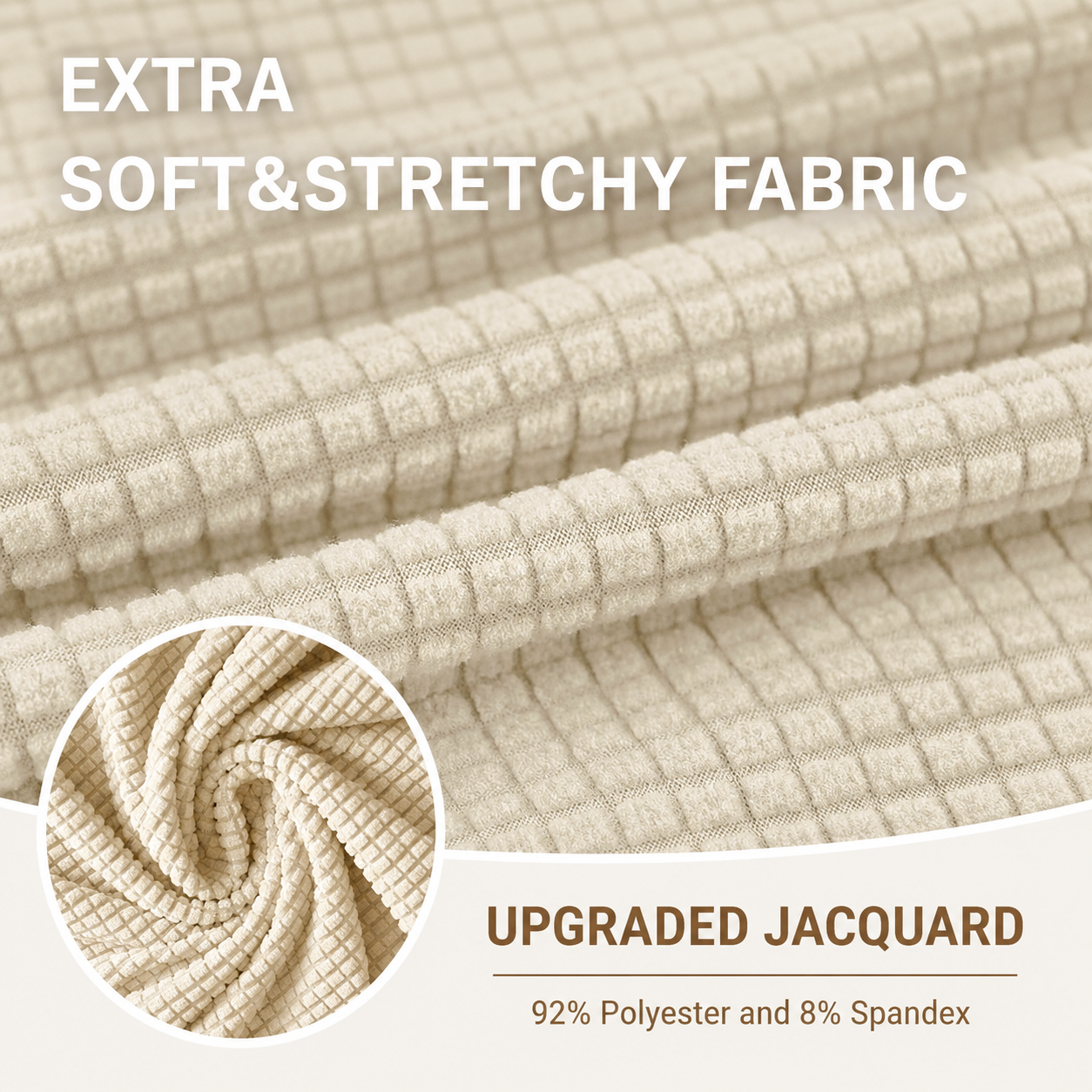 Jacquard Corduroy Stretchy Slipcover Dinning Chair Seat Cover