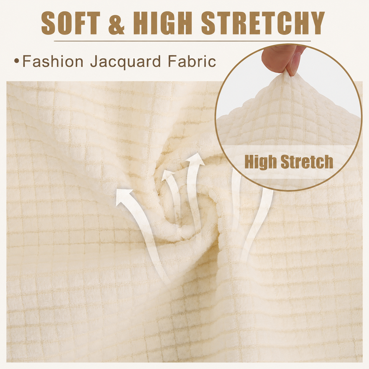 Jacquard Corduroy Stretchy Slipcover Dinning Chair Seat Cover
