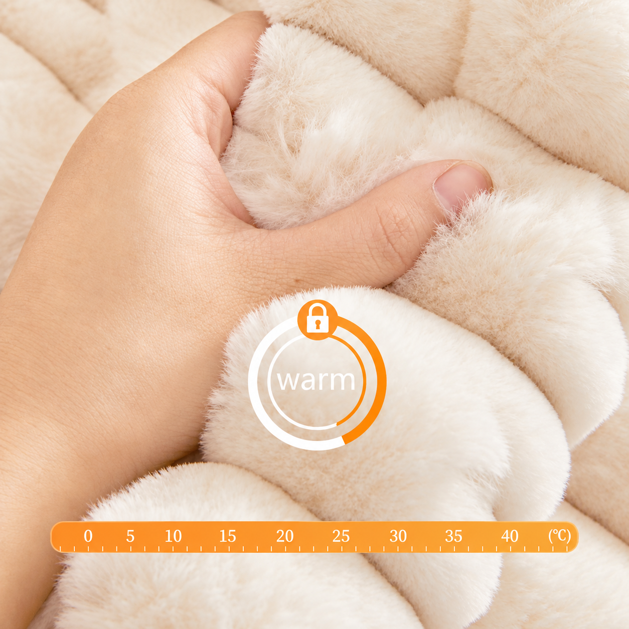 Non Slip Ultra-Soft Faux Rabbit Fur Couch Sofa Cover