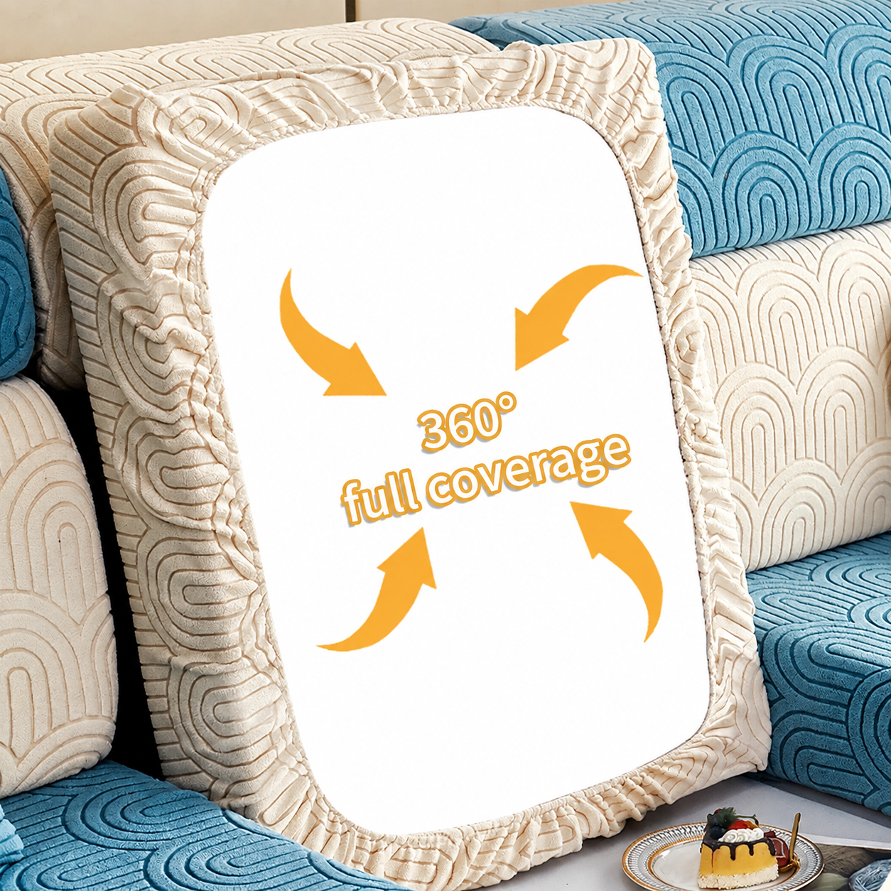 Anti Slip Geometric L Shaped Sectional Cushion Sofa Couch Cover