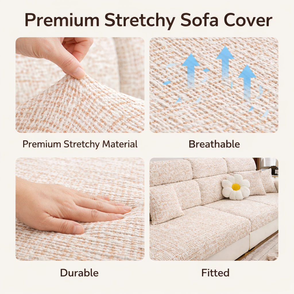 Anti-Slip Classic Cushion Sectional L Shaped Sofa Couch Cover