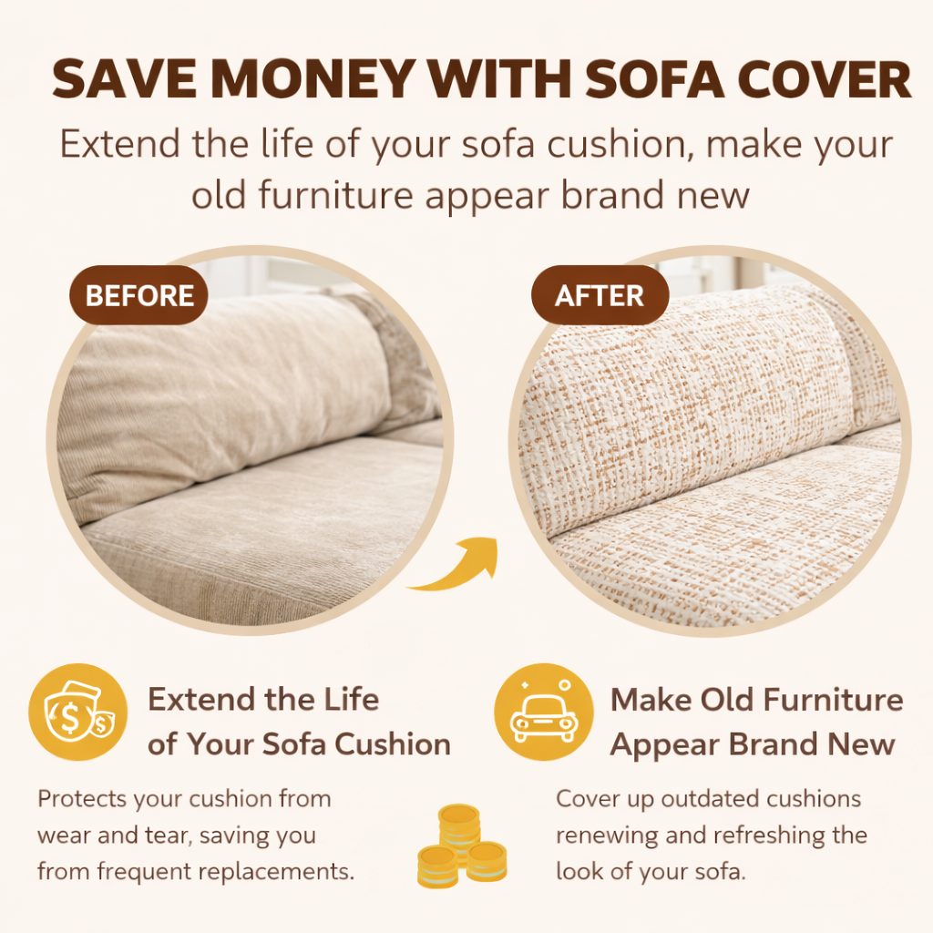 Anti-Slip Classic Cushion Sectional L Shaped Sofa Couch Cover