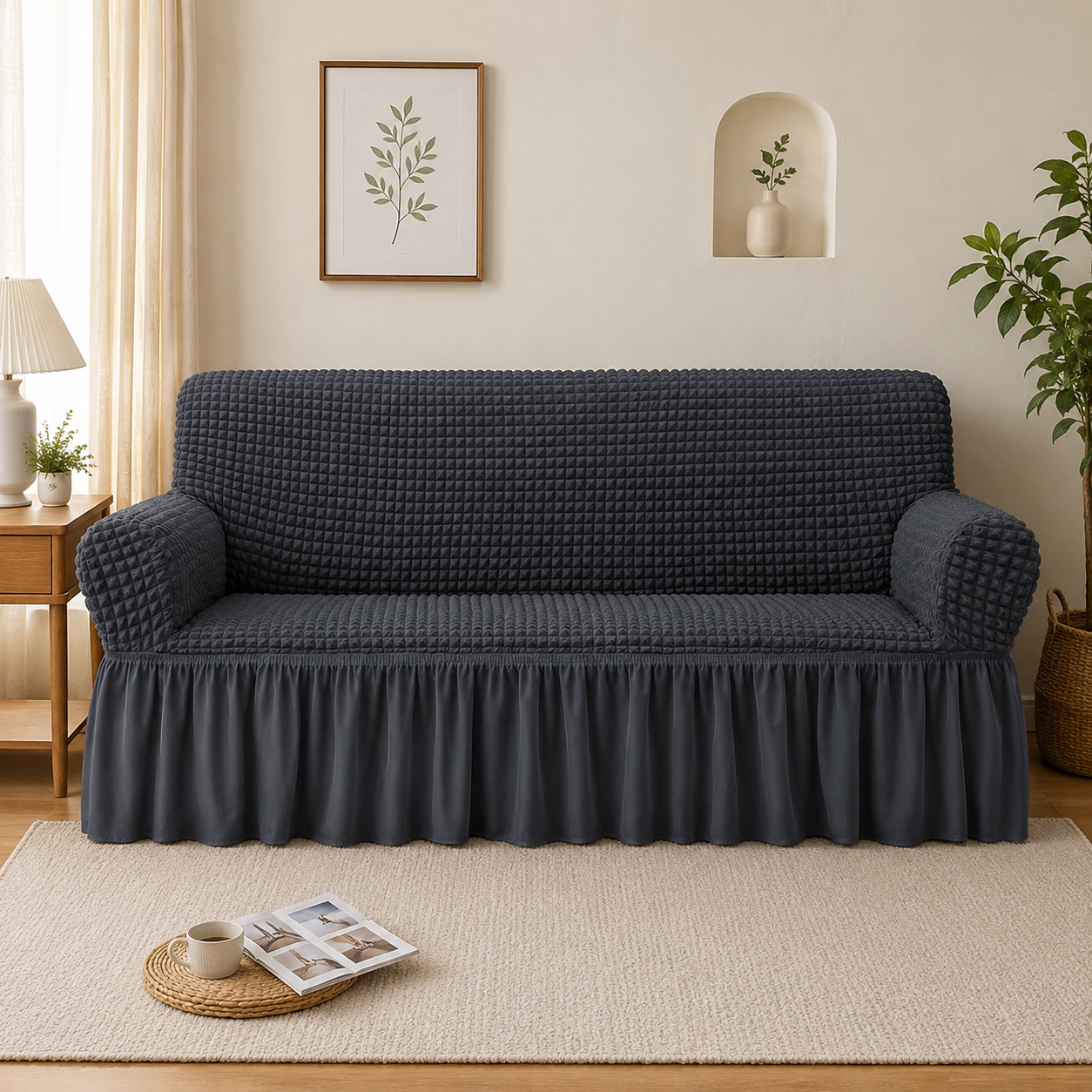 Skirt Slipcover Sofa Couch Cover