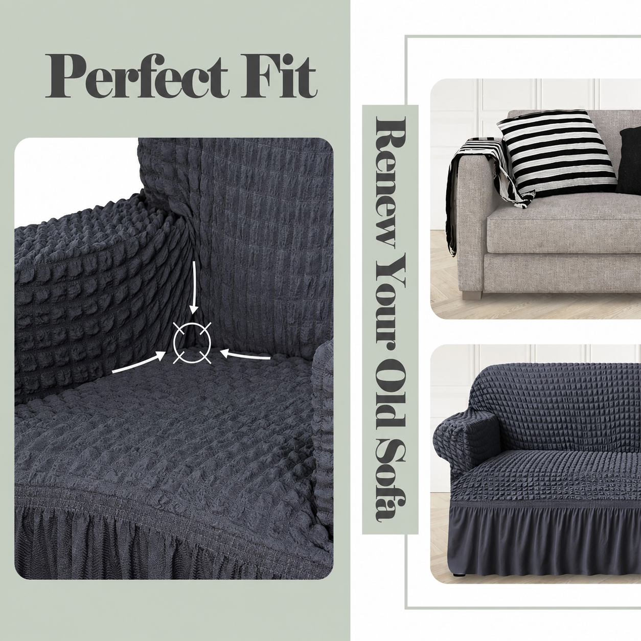 Skirt Slipcover Sofa Couch Cover