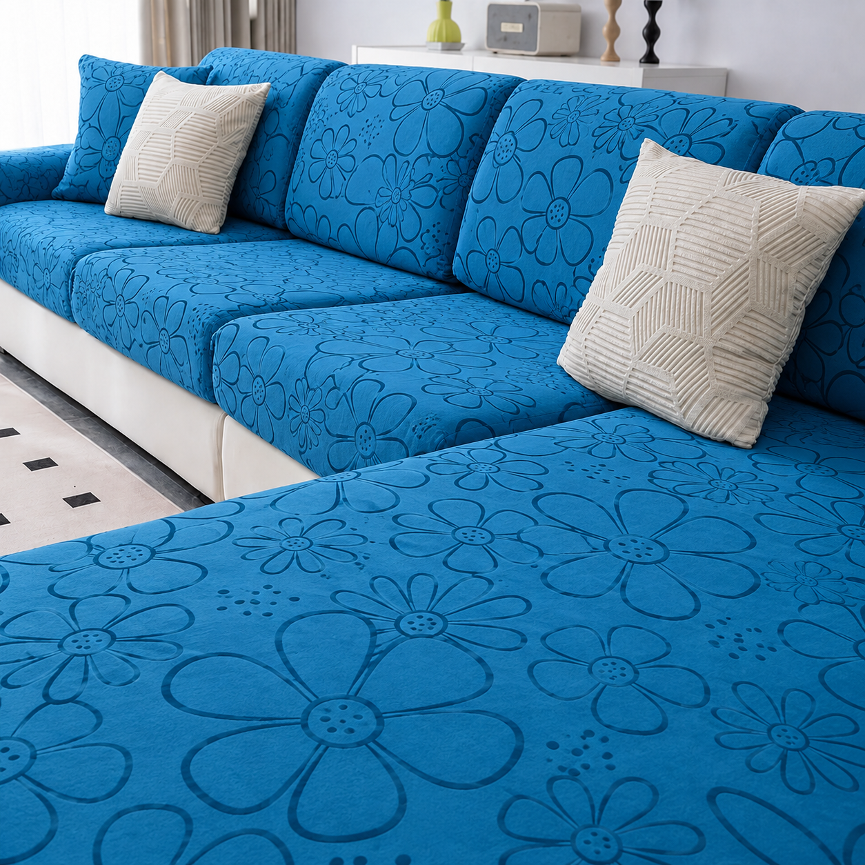 Sectional L Shaped Cushion Slipcover Sofa Couch Cover