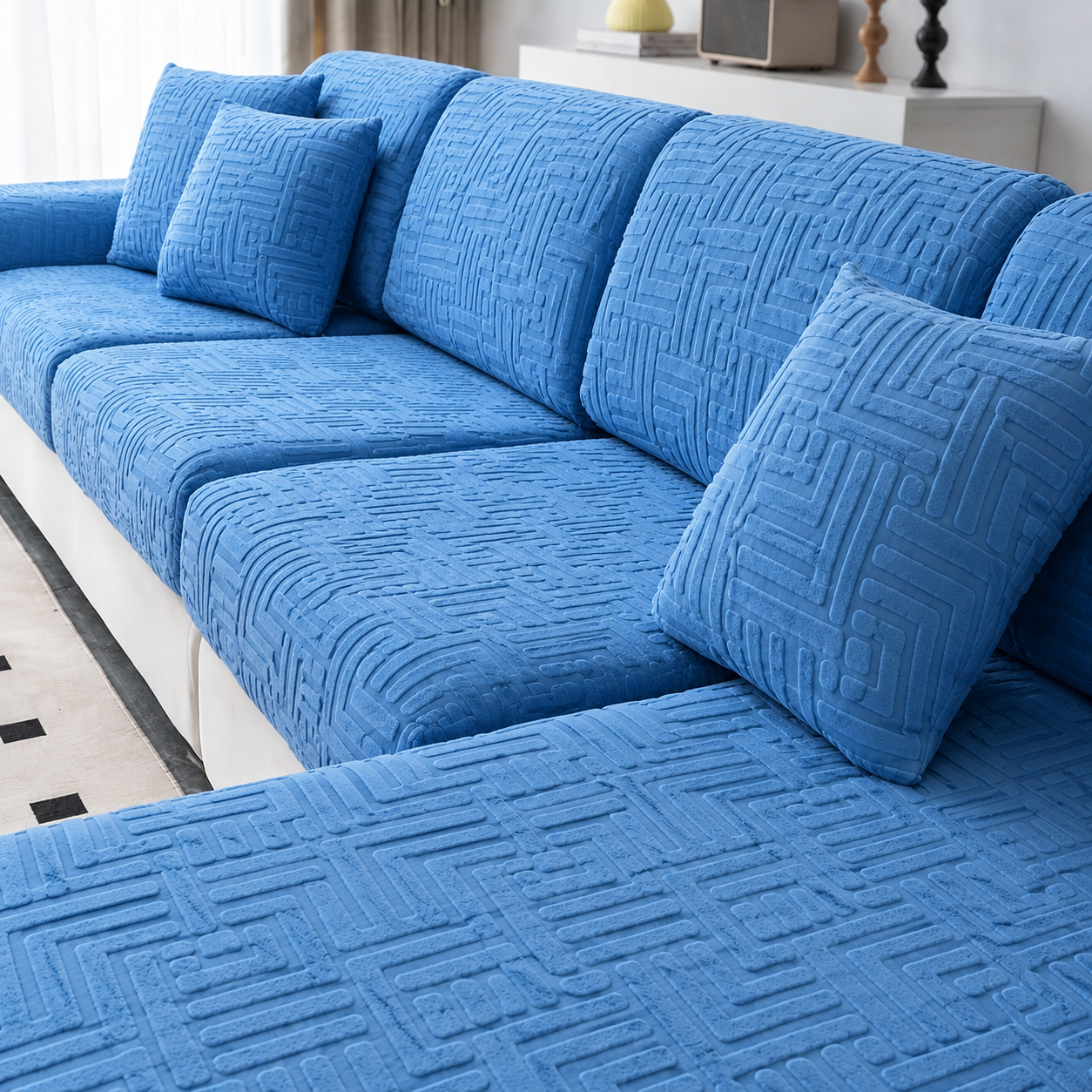Sectional L Shaped Cushion Slipcover Sofa Couch Cover