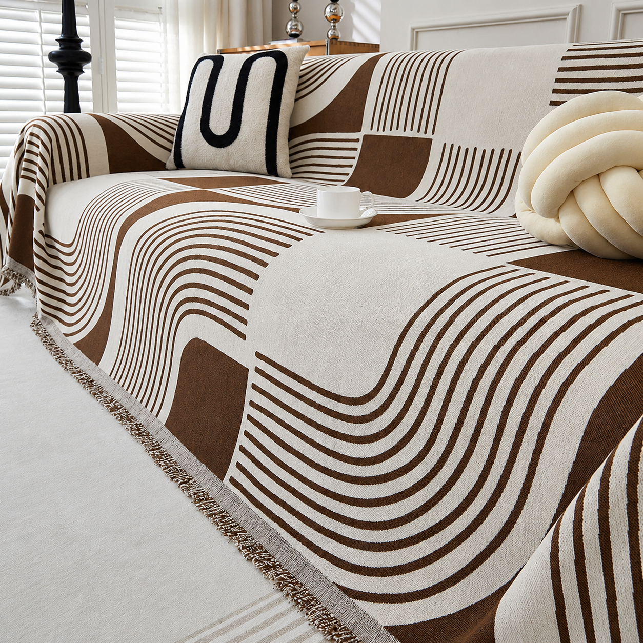 Elegant Chenille Bohemian Sofa Couch Cover