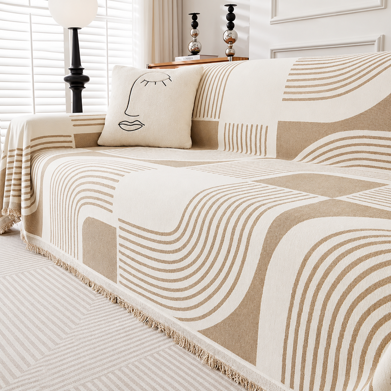 Elegant Chenille Bohemian Sofa Couch Cover