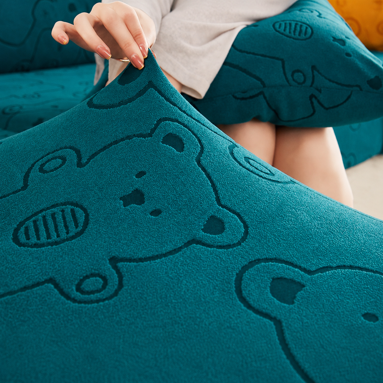 Anti Slip L Shaped Sectional Cushion Sofa Couch Cover