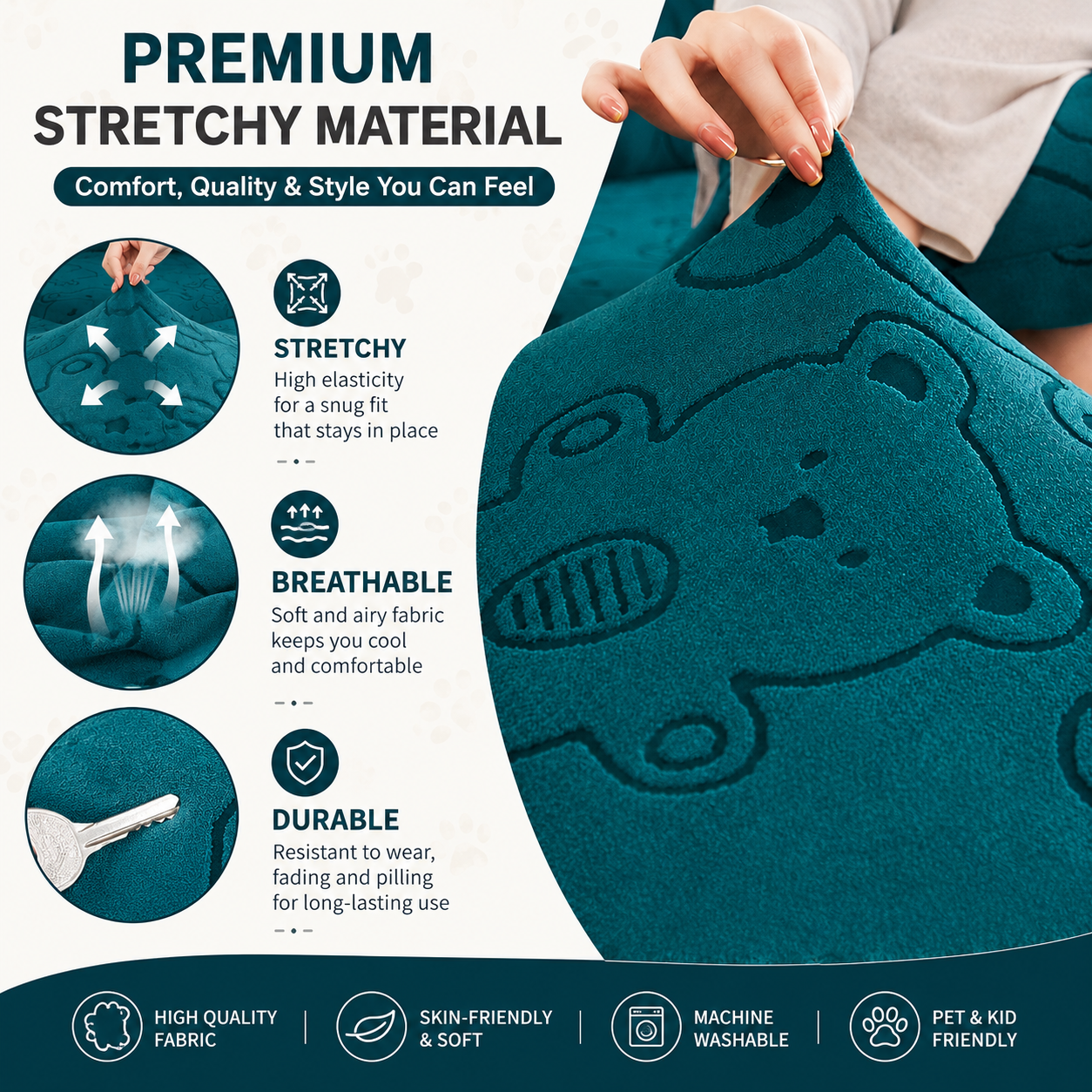 Anti Slip L Shaped Sectional Cushion Sofa Couch Cover