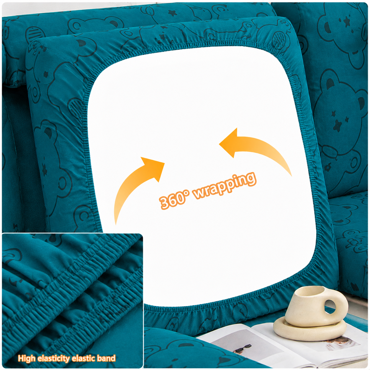 Anti Slip L Shaped Sectional Cushion Sofa Couch Cover