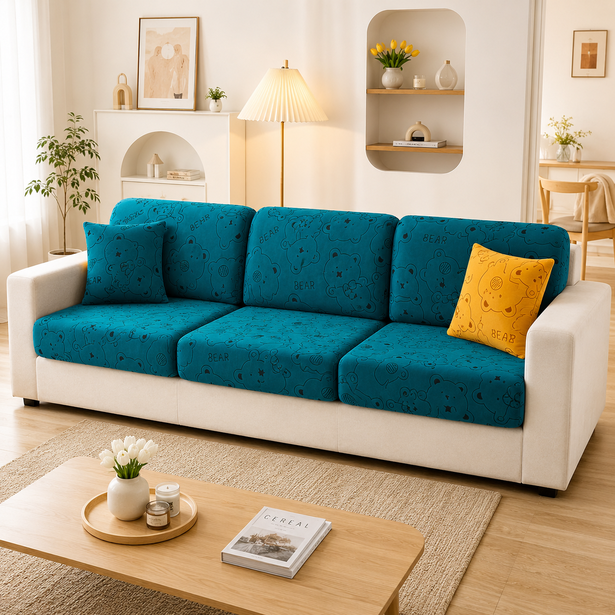 Anti Slip L Shaped Sectional Cushion Sofa Couch Cover