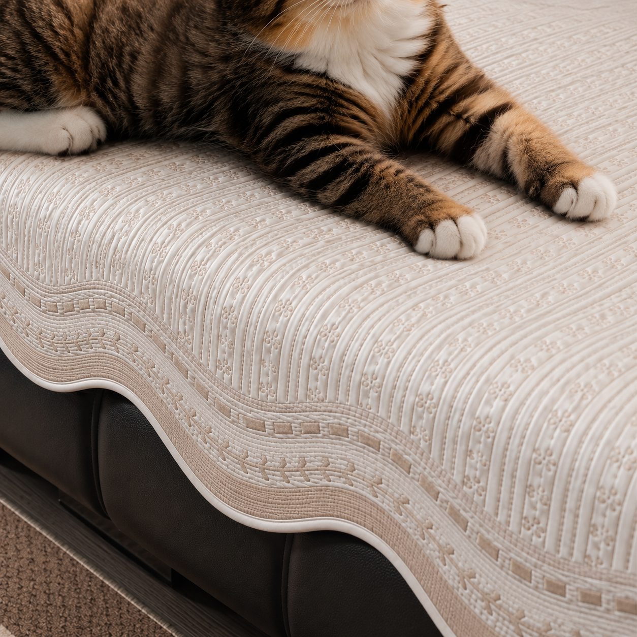 Elegant Ice Silk Cooling Dustproof Sofa Cover